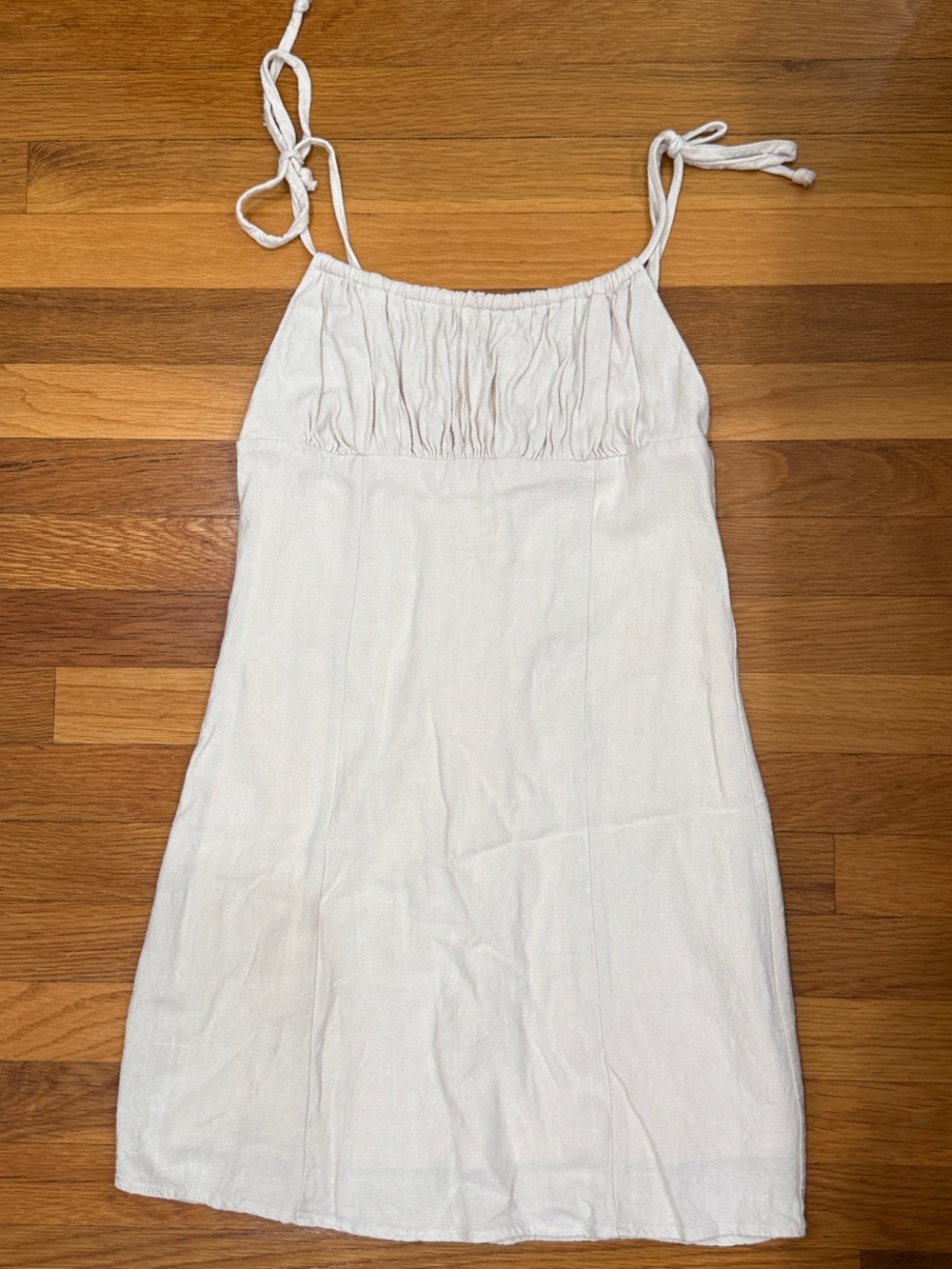 LA Hearts Cream Tie-Strap Sundress